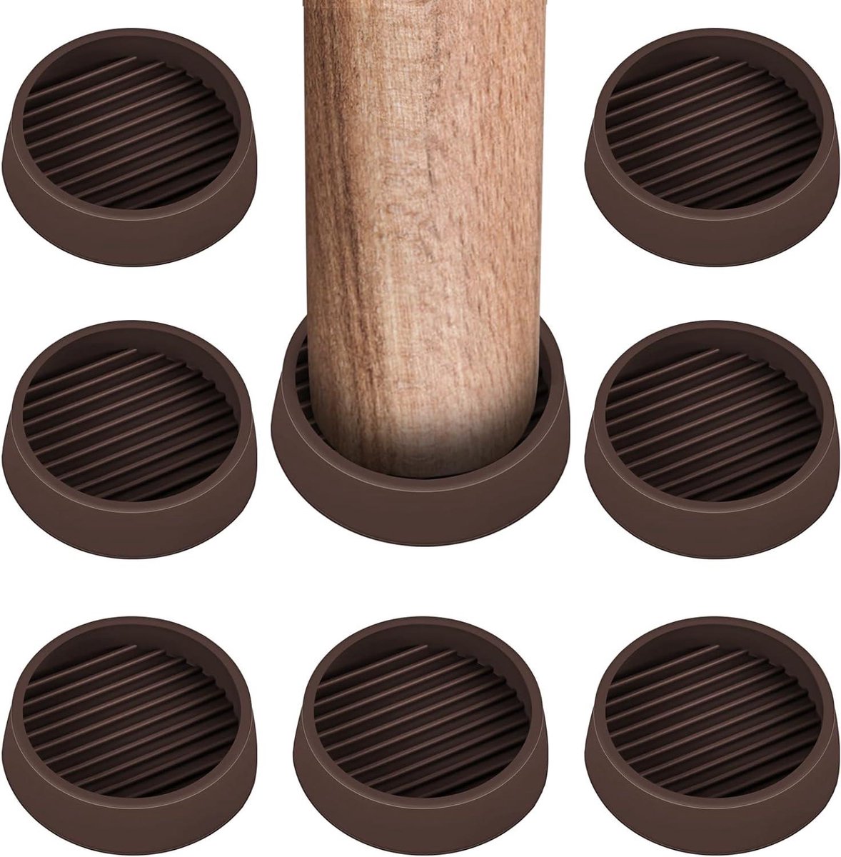 Rubberen Zwenkbekers - Meubelbekers Antislip - Meubels Stabiliseren - Beschermt Alle Vloeren - 2x2 Inch Poten - Zwart