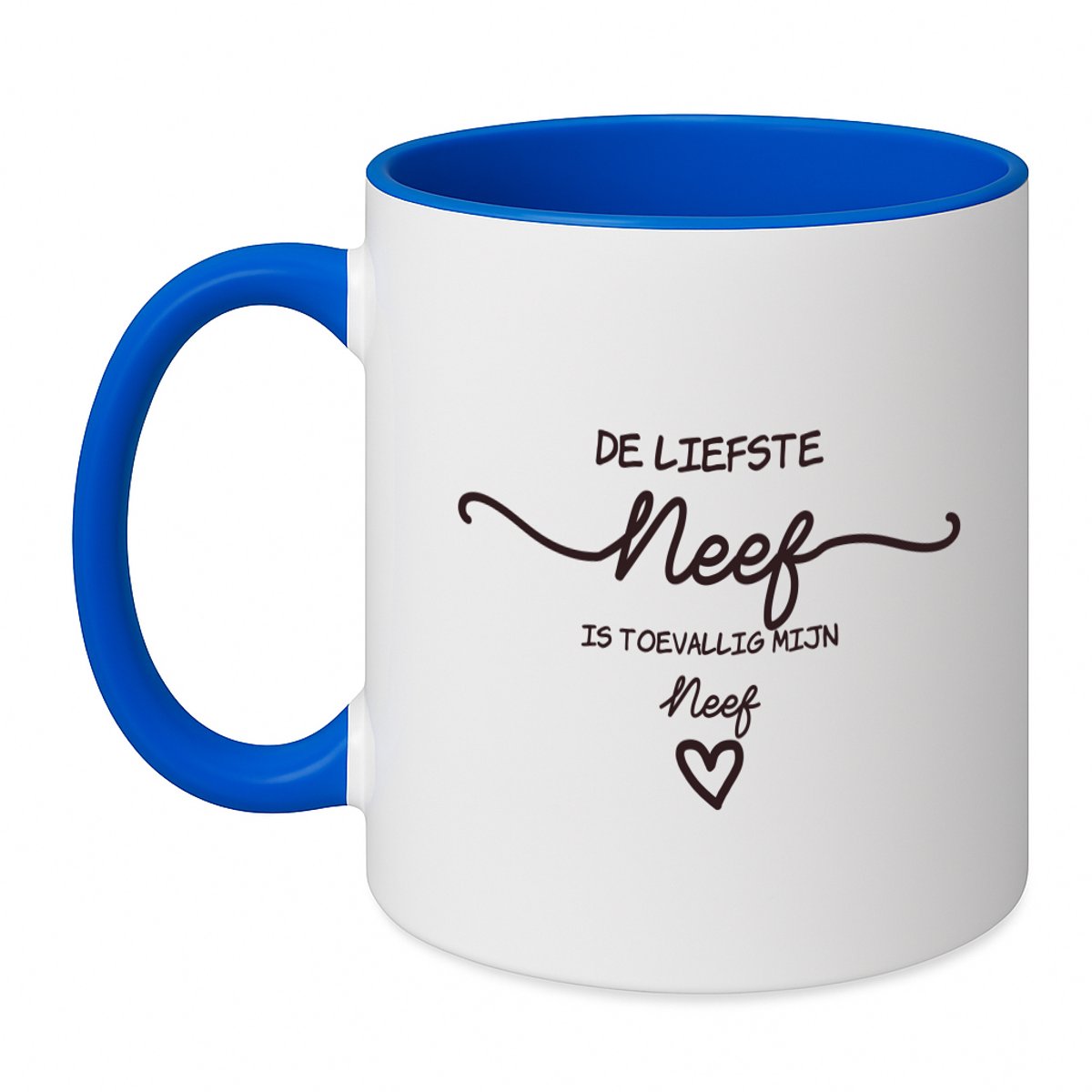 Hacebo® - Neef cadeau koffiebeker zee blauw - Neef - De liefste Neef - thee mok - koffie beker - Neef cadeau - Neef mok - Neef cadeautjes - Neef verjaardag - liefste Neef - Bonusneef - Leuk kado om te geven - koffiemok - 350 ML inhoud