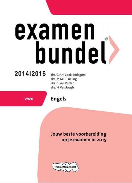 Examenbundel - Engels Vwo 2014/2015 - cover