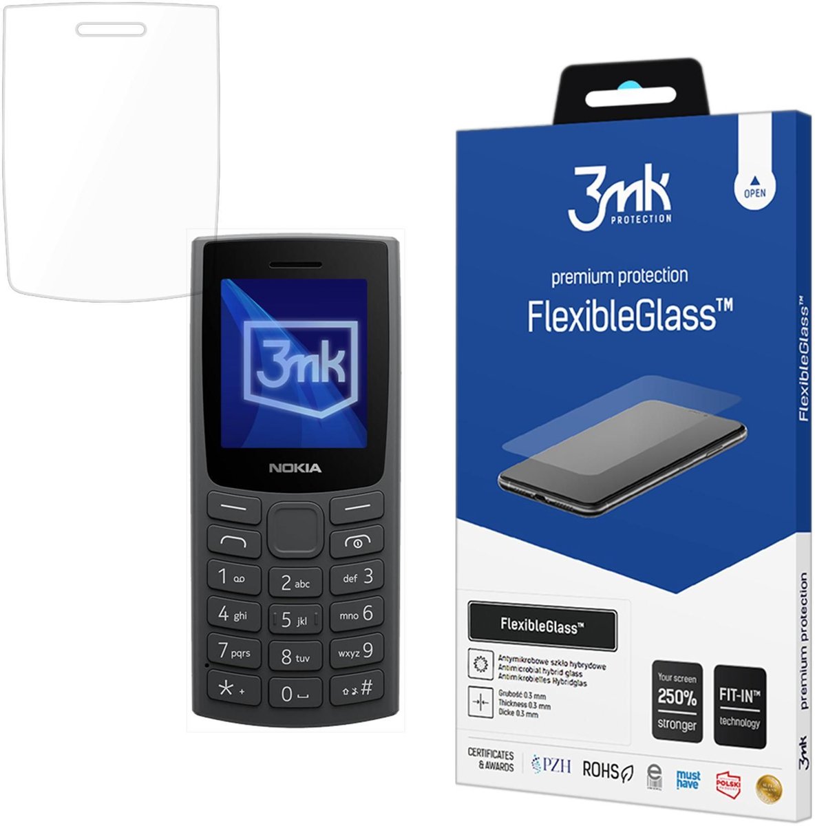 3Mk Protection Flexibleglass Beschermingsglas Voor Nokia 105 2023 Anti-Scheur