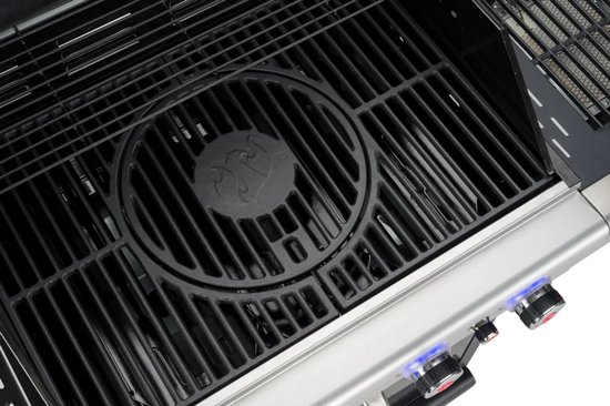 Landmann Triton MaxX PTS 4.1 Barbecue - Gas - Gietijzeren Roosters - Zilver - 4 Pits - Gas BBQ - Gasbarbecue