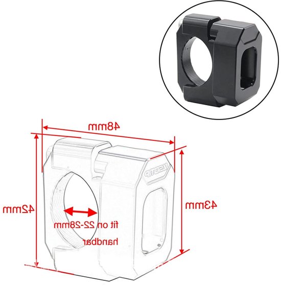 Universele Motor Speed Gear Display Indicator Houder voor Motorfietsen met Stuurdiameter van 22mm tot 28.6mm, Geschikt voor Diverse Modellen en Eenvoudige Installatie van universele — afbeelding 4
