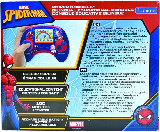 Tweetalige educatieve console Spider-Man met LCD scherm FR/EN