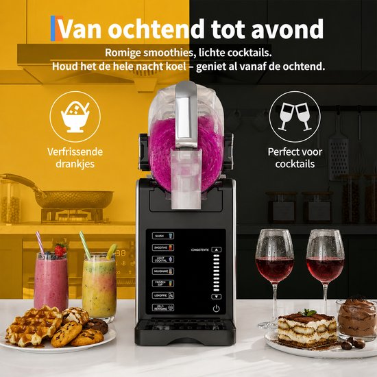 Lifero Slushmachine - IJsdrankjes - Slush Puppy - Frozen Drink Maker - Slushy Machine 1,9L - Milkshake - Cocktail - 15-60 Minuten van Merkloos — afbeelding 5