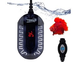 Submersible Digitale Aquarium Verwarmer 100W voor Betta en Schildpadden, Met LED Temperatuurweergave en Externe Temperatuurregelaar voor 25-90 Liter Aquaria, Zwart