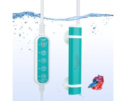 Verstelbare 75W Aquarium Verwarmer met Zuignappen, Veiligheid tegen Oververhitting, Ideaal voor Kleine Vissen en Aquaria