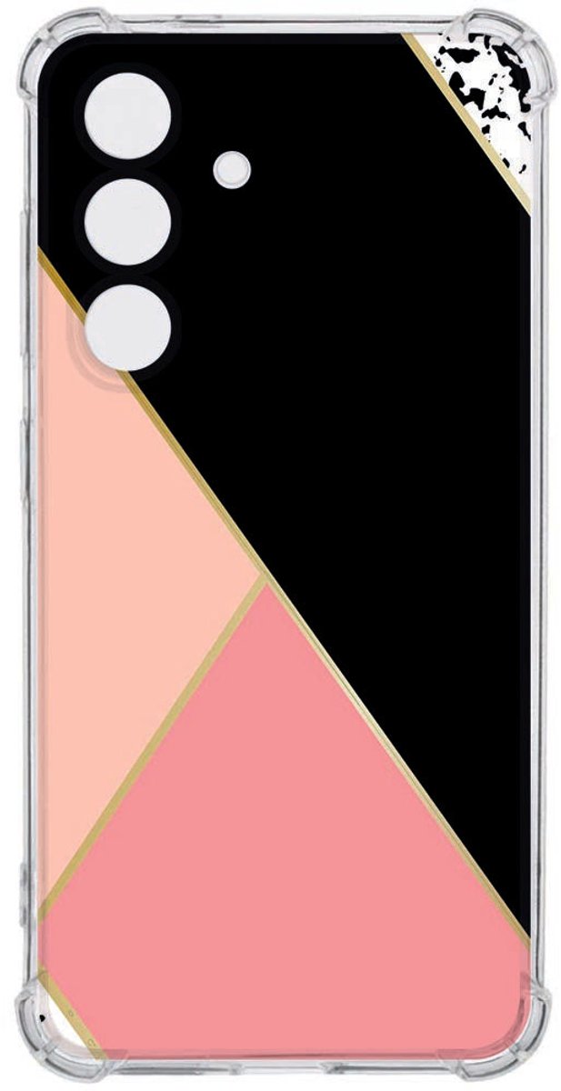Samsung Galaxy S26 Plus TPU Back Cover Black Pink Shapes Schokbestendig