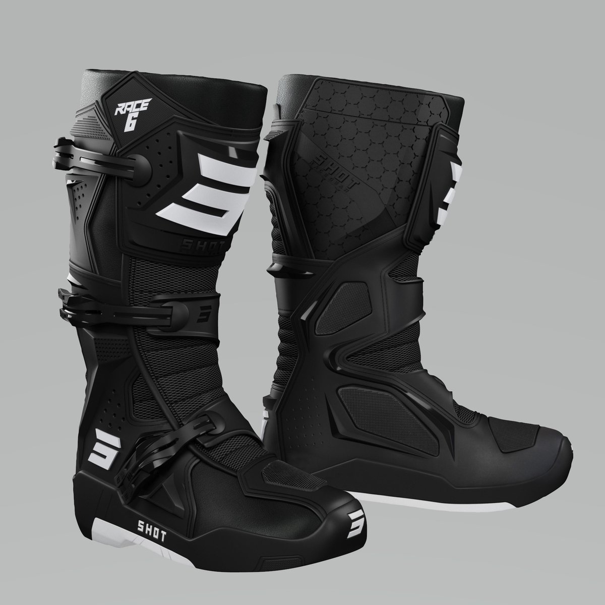 SHOT Race 6 Zwart Motorschoenen - Laars