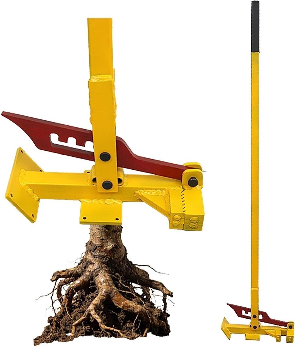 Boomworteltrekker - Hefboom Systeem - Stronken Verwijderen - Verstelbare Klem - 130 cm Lengte - Zwart