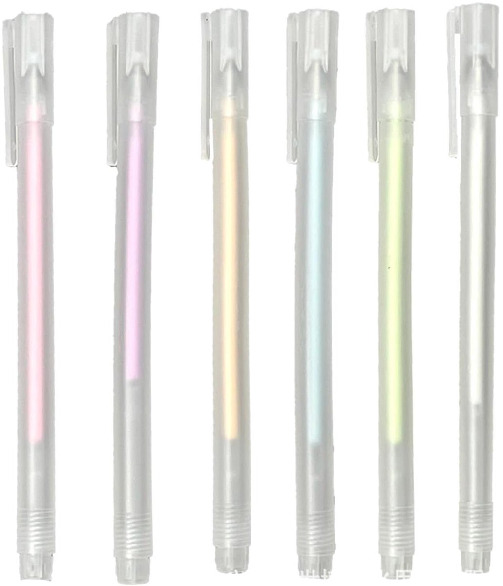 Lijmstiftdispenser - Rollijm pennen - Knutselen en scrapbooking - Fijne precisie punt - 6 stuks - Multicolor