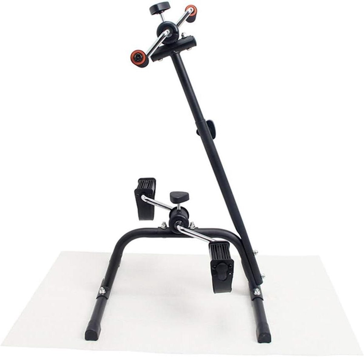 Mini Fitness Fiets - Hometrainer Benen - Lichaamsbeweging Thuis - Verstelbare Weerstand - 47.5x11.5x9.5cm - Zwart