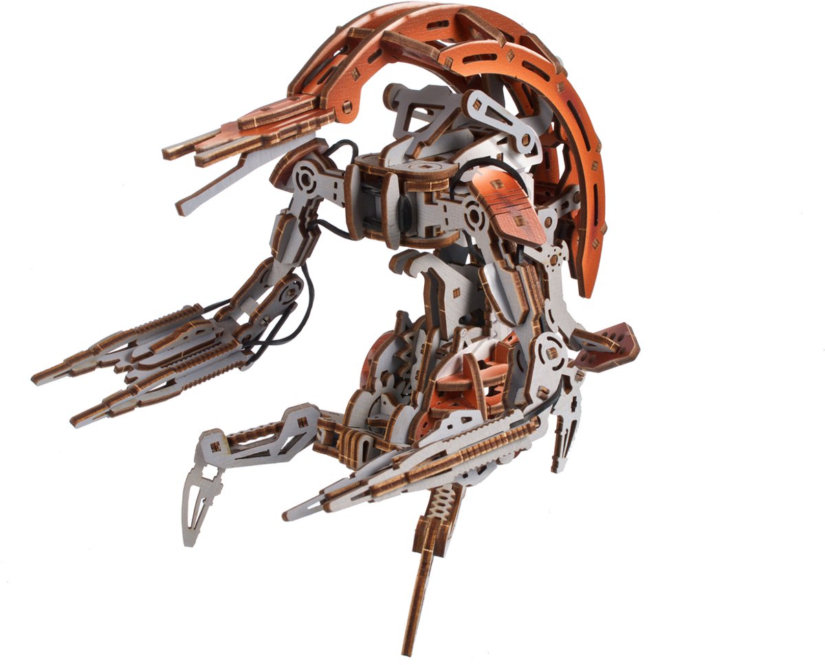 UGEARS 3D Modelbouw - Droideka™ - Star Wars - Mechanisch Bouwpakket Hout - Educatief Speelgoed — afbeelding 8