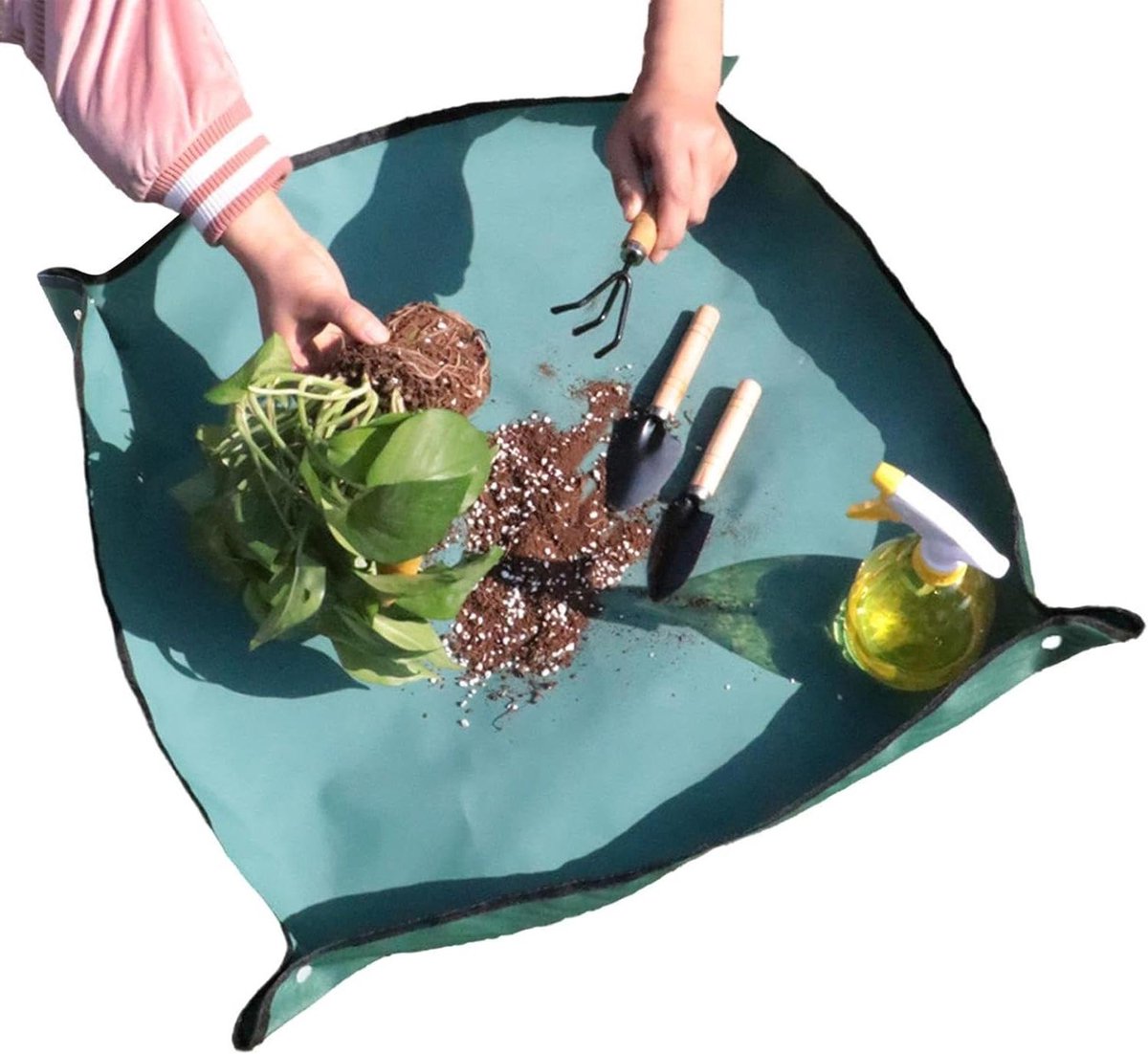 Opvouwbare plantenmat - Tuindoek Verpotten - Planten Verzorgen - Vuilvrije Hulp - 75 x 110 cm - Meerkleurig