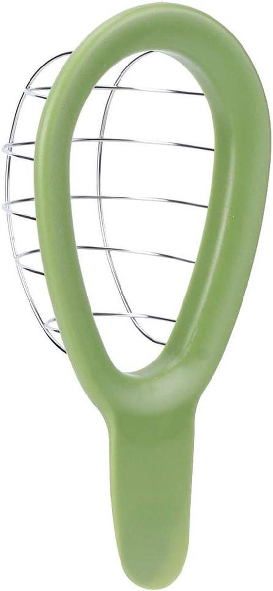 Avocado Snijder - Fruit Divider - Keuken Tool - Roestvrij Staal - 16x8cm - Groen
