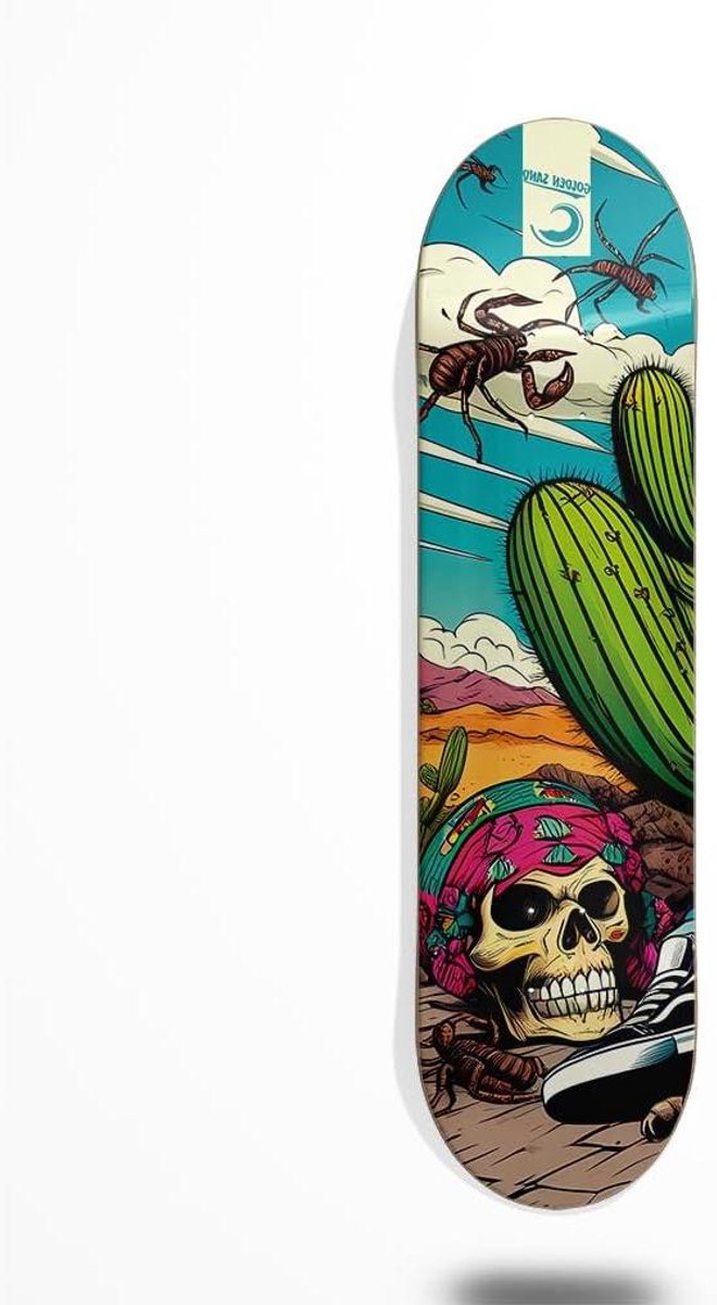 Skateboard Deck Houten Plank Street Skaten Desertica Skull Design 8.5 Inch