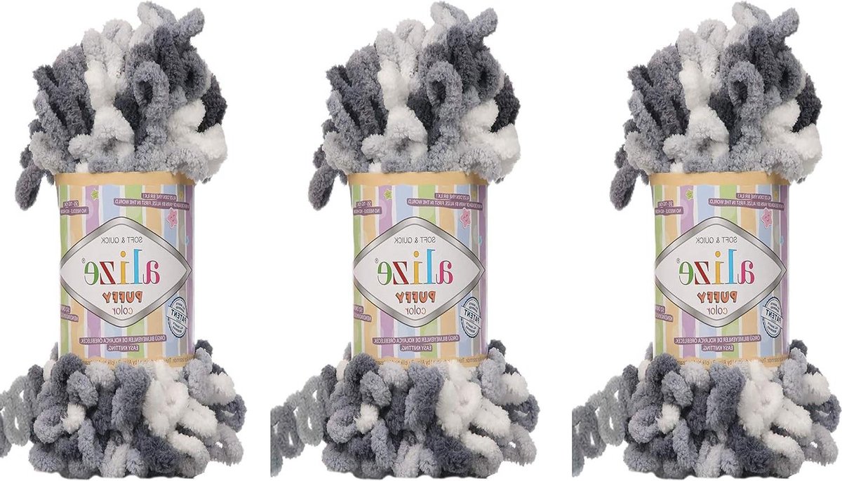Baby Deken Garen - Fluweel Garen - Hand Breien - Geen Naalden Nodig - 300 Gram - Gekleurd
