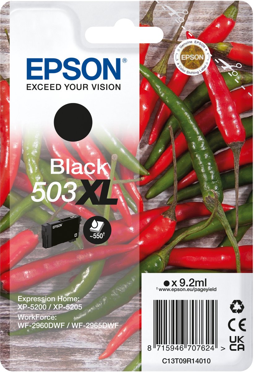 Epson 503XL inktcartridge 1 stuk(s) Compatibel Hoog (XL) rendement Zwart