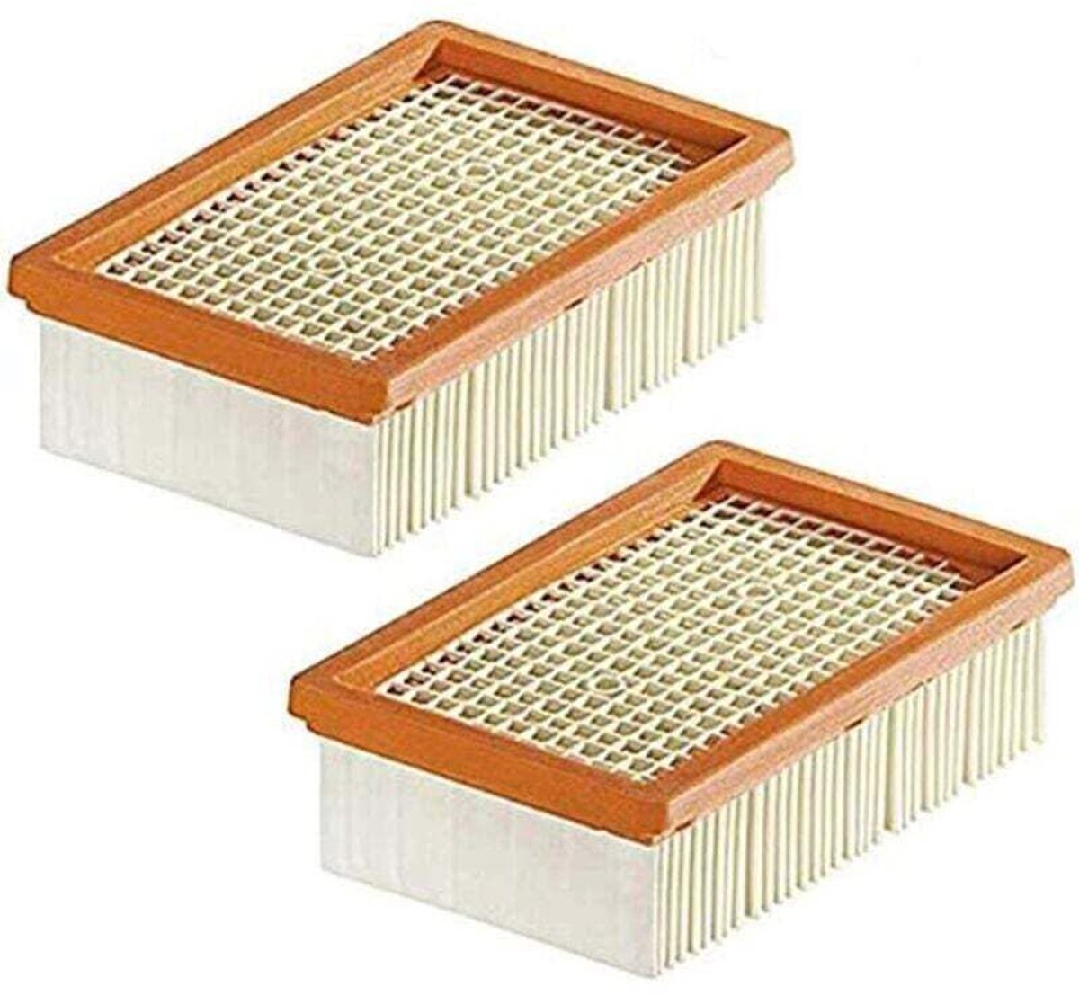 Vervangingsfilters (2 stuks voor geschikt voor Kärcher WD4, WD5, WD6, MV4, MV5 en MV6 plisséstofzuigers).