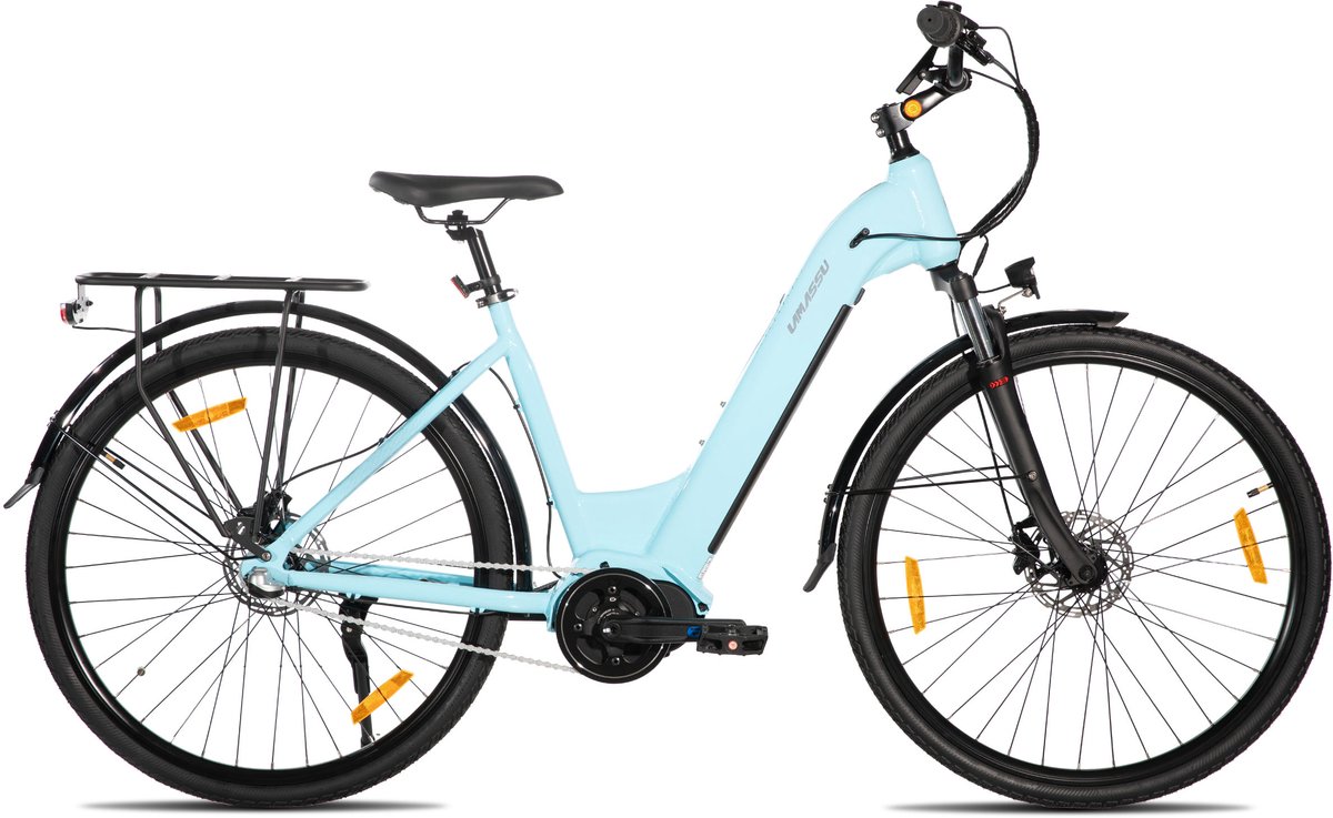 HILAND Overstreet E-Bike Dames - 28 inch - Hydraulische Schijfremmen - 3 Speed Naafversnelling - 250W - 10.4Ah Accu - Lage Instap