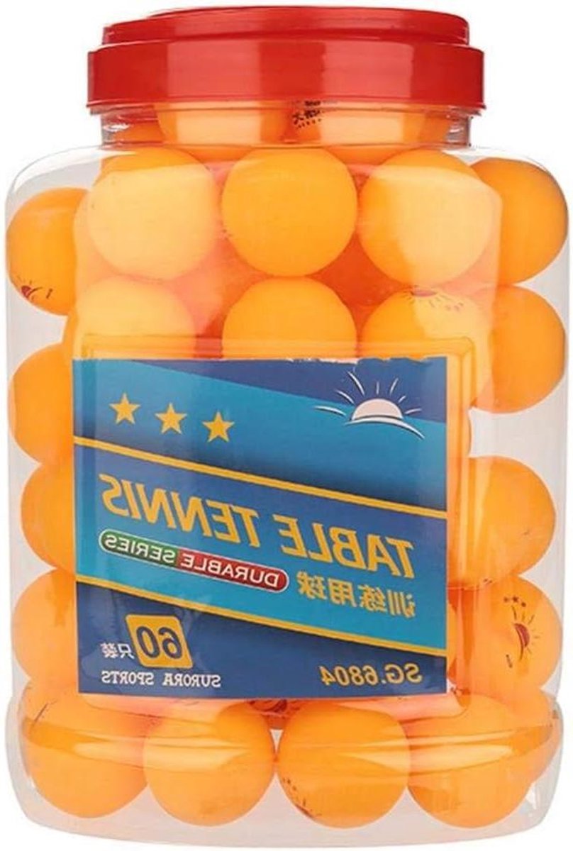 Tafeltennisballen - Pingpongballen Ballen - Wedstrijd Training - 3-Ster Kwaliteit - 40 mm - Oranje