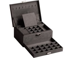 VALEVO™ - Luxe Sieradendoos - 80+Vakjes & Haakjes - Met Slot - Sieradenkist - Sieradenrekje - Sieradenhouder - Juwelendoos - Sieradendoos voor volwassenen - Sieraden organizer