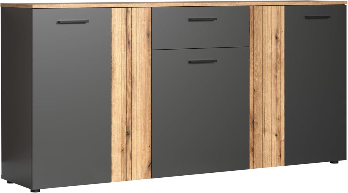 trendteam Commode Esteban Antraciet BHT 181 x 86 x 38 cm