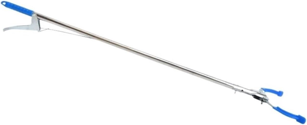 Afvalprikker - Grijpstok Reacher - Huishoudelijke taken - Ergonomisch ontwerp - 87.5 cm - Blauw