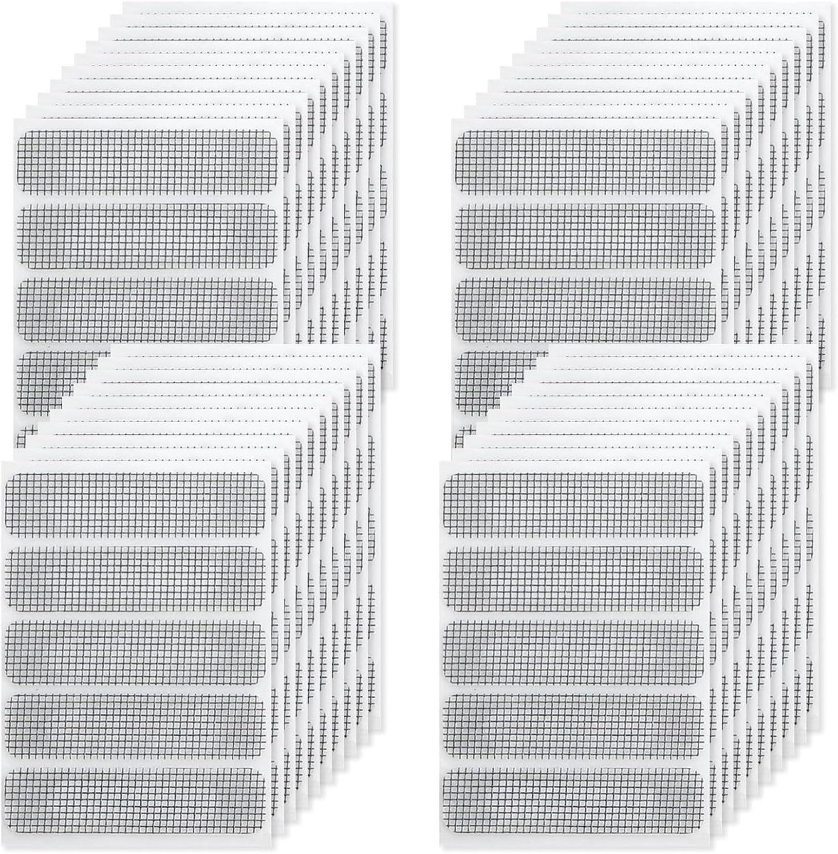 Reparatiedoek - Vliegengaas plakker - Insecten buiten - Zelfklevend glasvezel - 200 stuks - Zilver