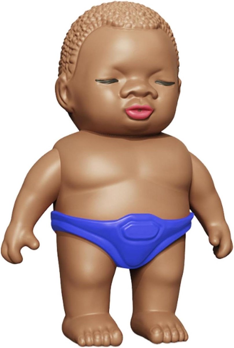 Water Sproeier - Poppenfiguur Knijpspuitje - Buitenplezier - Eenvoudig te gebruiken - 12 cm - Blauw