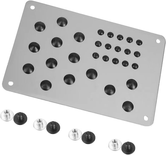 Auto Pedaal Set - Antislip Mat - Veiliger Rijden - Universele Pasvorm - 220x150mm - Zilver — afbeelding 2