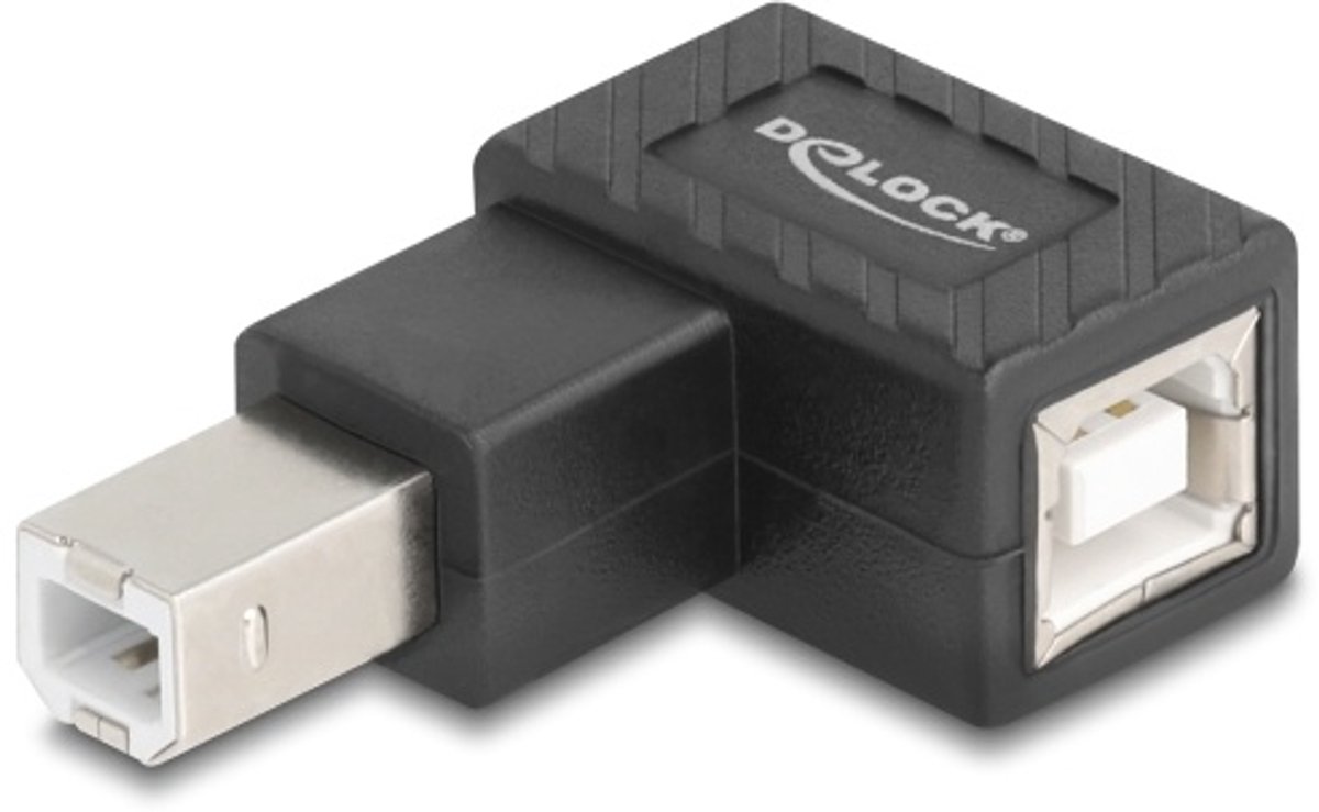 Delock USB 2.0 Adapter USB Type-B male to USB Type-B female 90° right angled