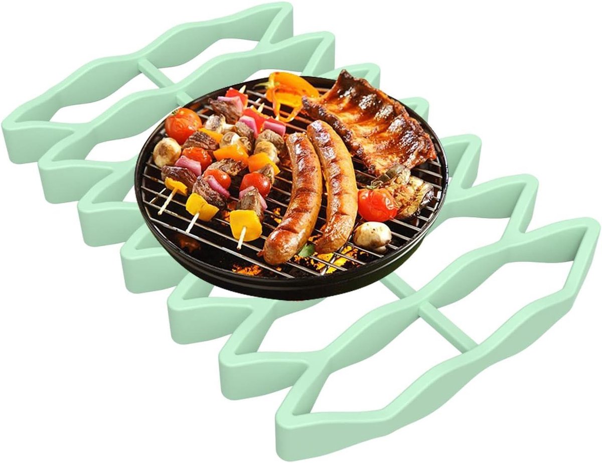 Braadrek Kookrek Oven Bakken en Grillen Hittebestendig Siliconen 23x16 cm Lichtgroen