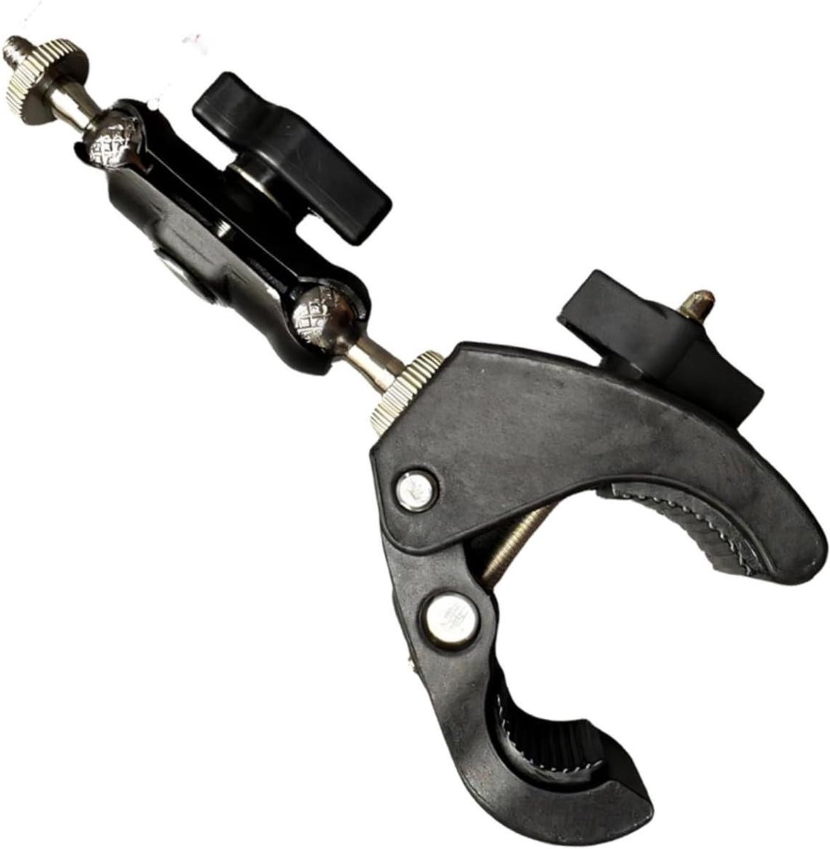 Aluminium Klem - Dubbele Kogelkop - Apparatuur Monteren - 360 Graden Rotatie - 15cm - Zilver