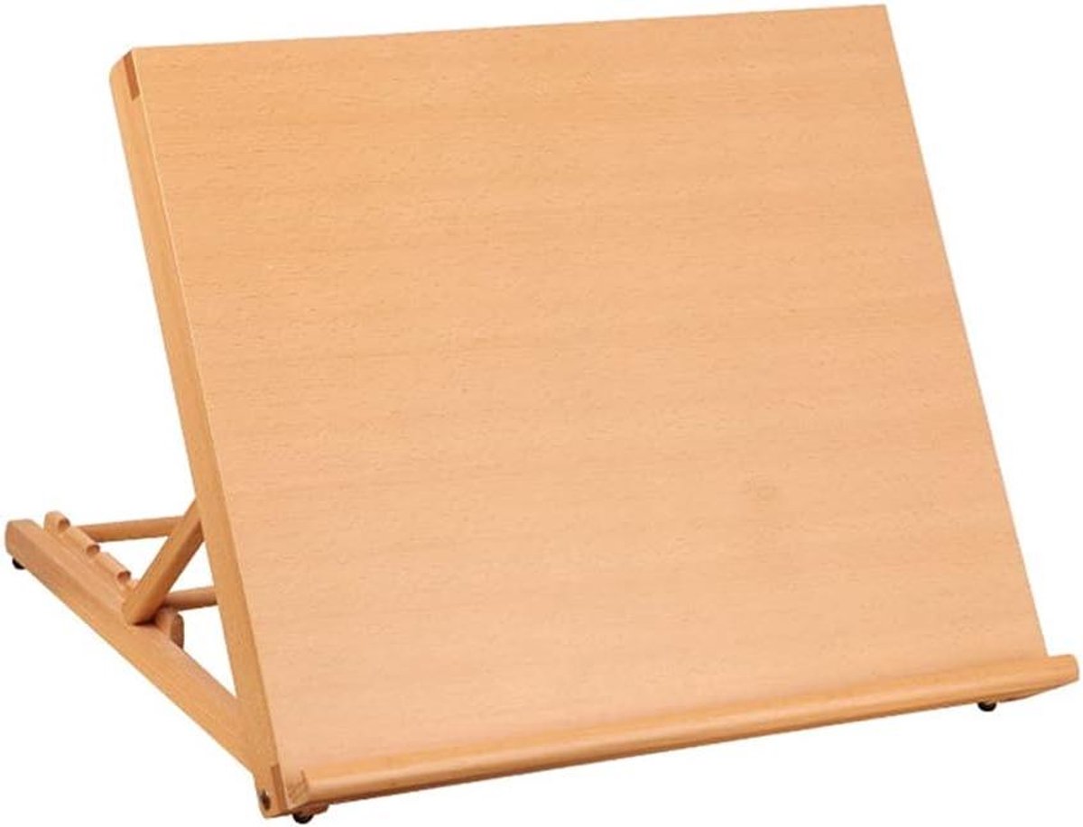 Houten Tekentafel - Kunstenaar Ezel - Schetsen en Tekenen - Draagbaar en Opvouwbaar - 20x30cm - Natuurlijk Hout