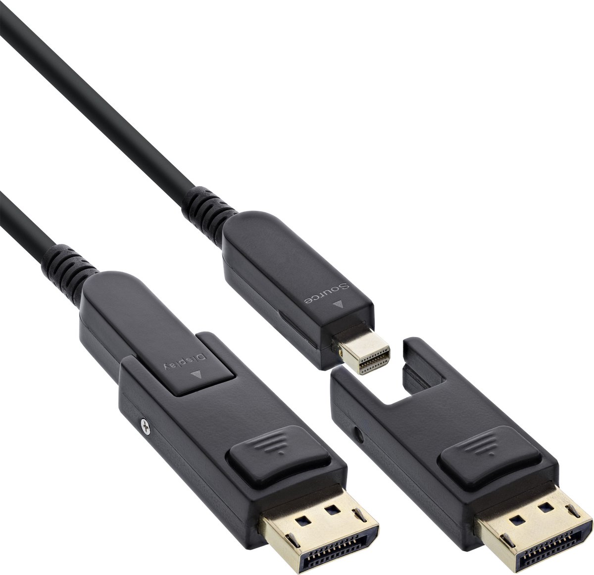 InLine® DisplayPort 1.4 AOC-kabel, 8K4K, DisplayPort-stekker afneembaar, 15 m