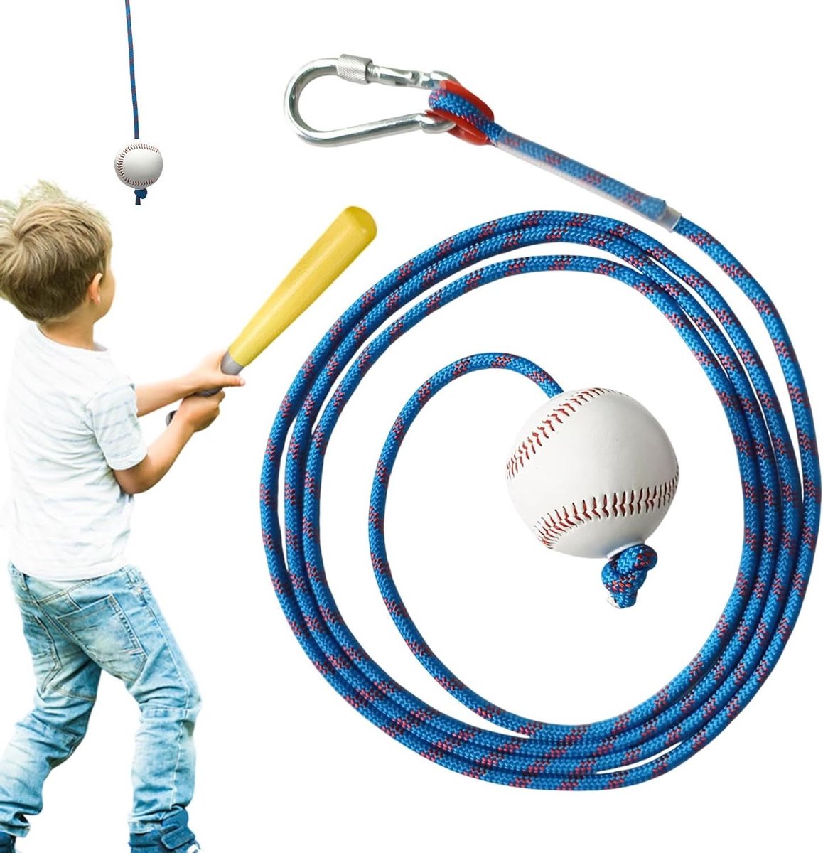 Honkbal Slagtrainer - Softbal Werpband - Oefenen Slagvaardigheid - Snel Te Monteren - 3 Meter Touw - Niet Gespecificeerd