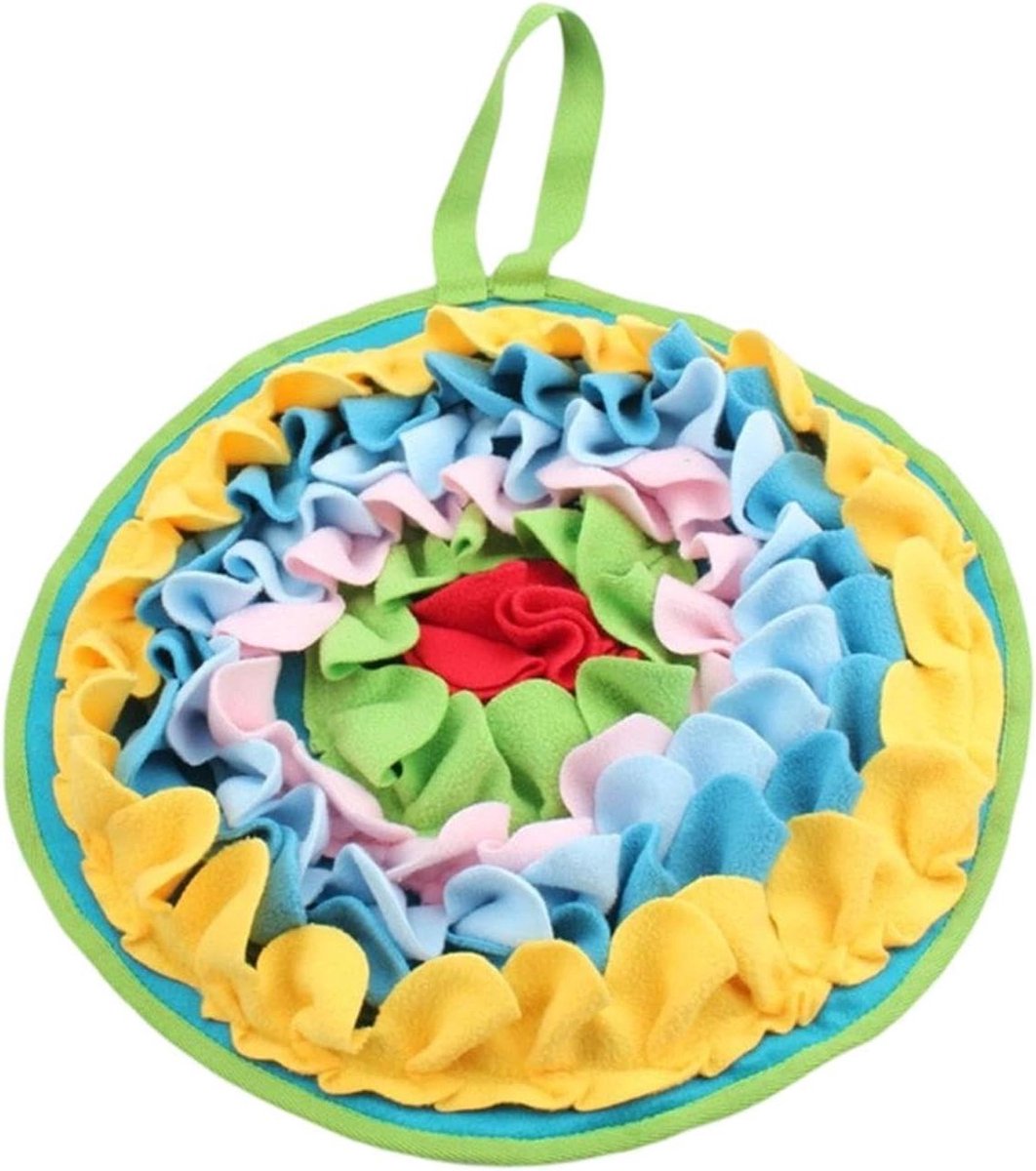 Hondenpuzzel Mat - Snuffelkleed Voedsel - Mentale Stimulatie - Natuurlijk Foerageren - 8 cm Hoog - Bloemstijl