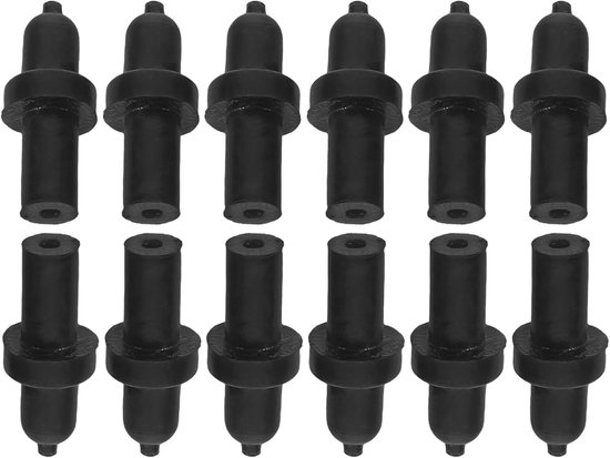 Ballenpomp Adapters - Luchtpomp Noppen - Sportballen Oppompen - Duurzame Rubberen Set - 10 Stuks - Zwart