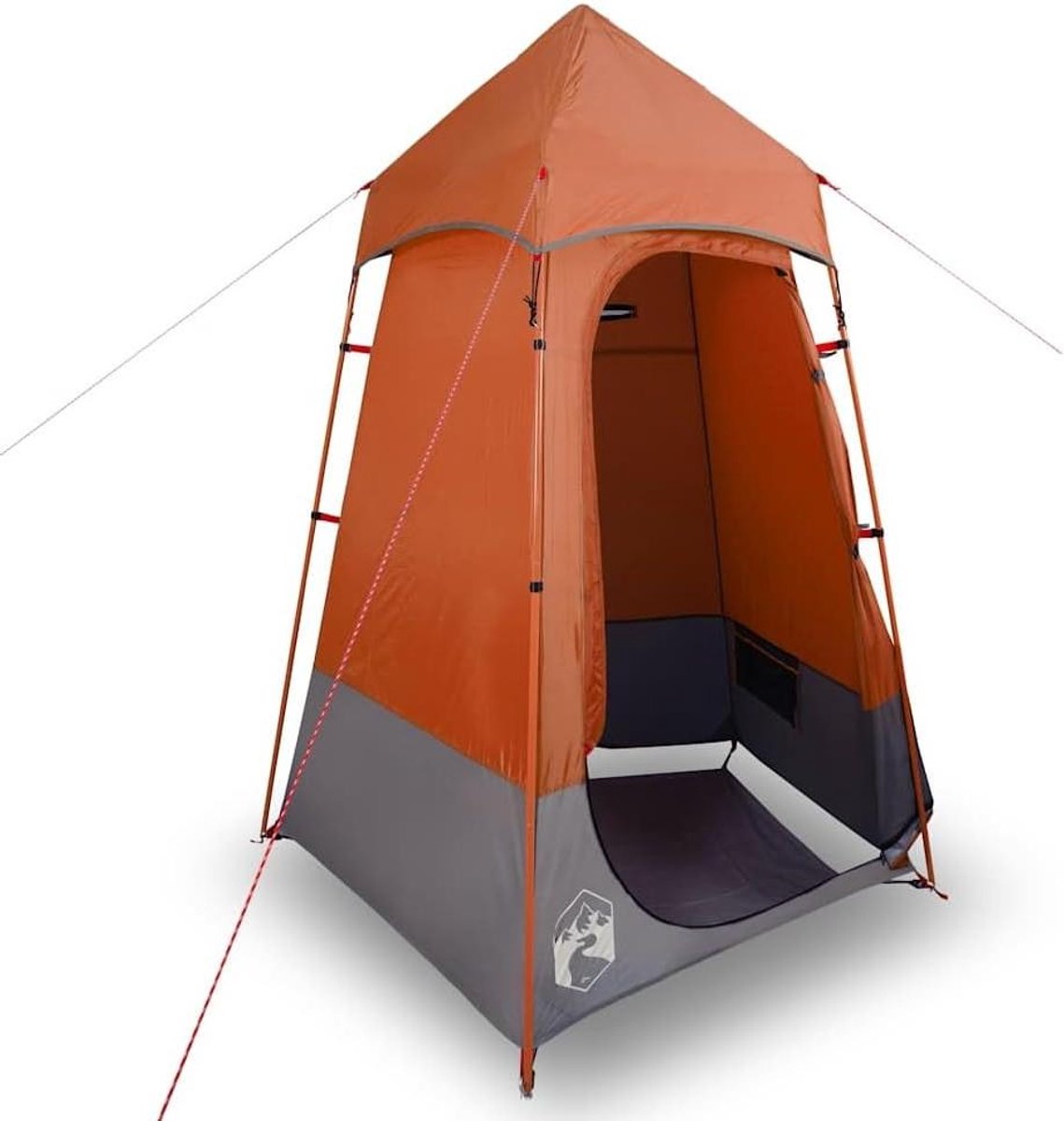 Camper Toilettent - Douchecabine - Outdoor Privacy - Waterdicht Polyester - 121x225cm - Grijs Oranje