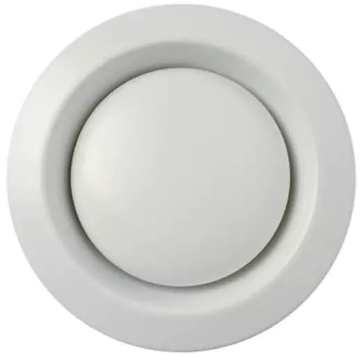 Zehnder STB 2-125 Ventilatieventiel – Luchtafvoerventiel Ø 125 mm – Metaal – Wit (RAL 9010) – Met Rubberen Montagering