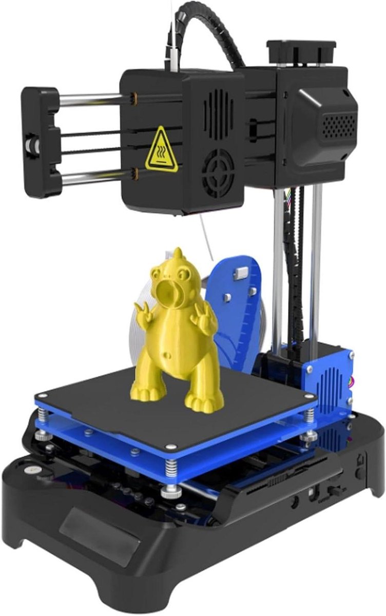 Mini 3D-printer - Desktop printer - Creatief printen - Nivelleringsvrij ontwerp - 100x100x100mm - Zwart