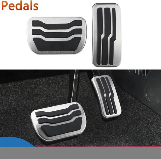 Pedaalhoezen Auto - Voetpedaal Covers - Verbeteren Rijervaring - Antislip Oppervlak - Roestvrij Staal - One Color — afbeelding 3