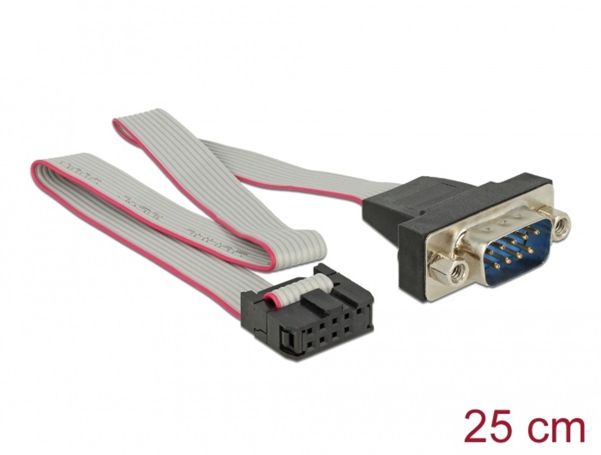 Kabel RS-232 Seriële pin header vrouwelijk naar DB9 mannelijke lay-out 1: 1