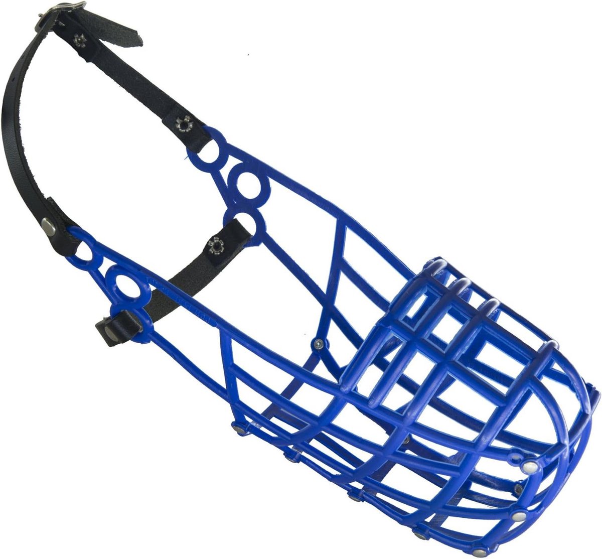 Honden Muilkorf - Comfortabele Mand - Veilig Transport - Verstelbare Banden - 13 cm Diep - Blauw