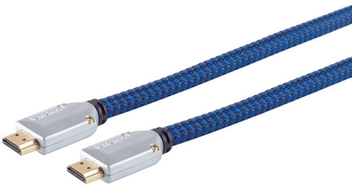 HDMI A-St./HDMI A-St. Metall-St. verg sw-blauer 2m