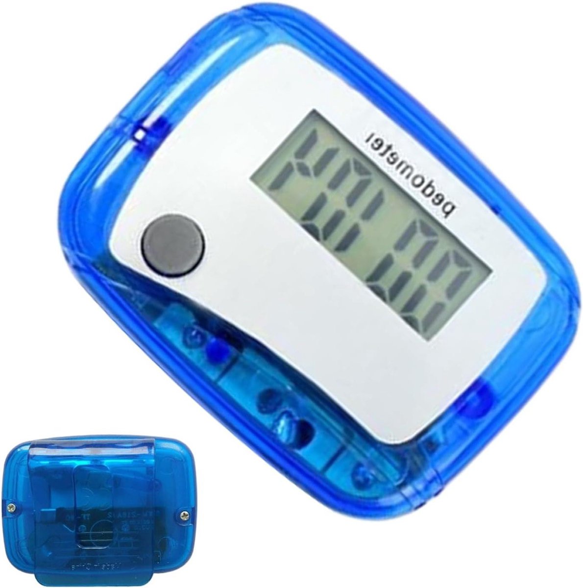 Stappenteller - Wandelmeter clip - Activiteit volgen - Eenvoudige bediening - Compact formaat - Blauw