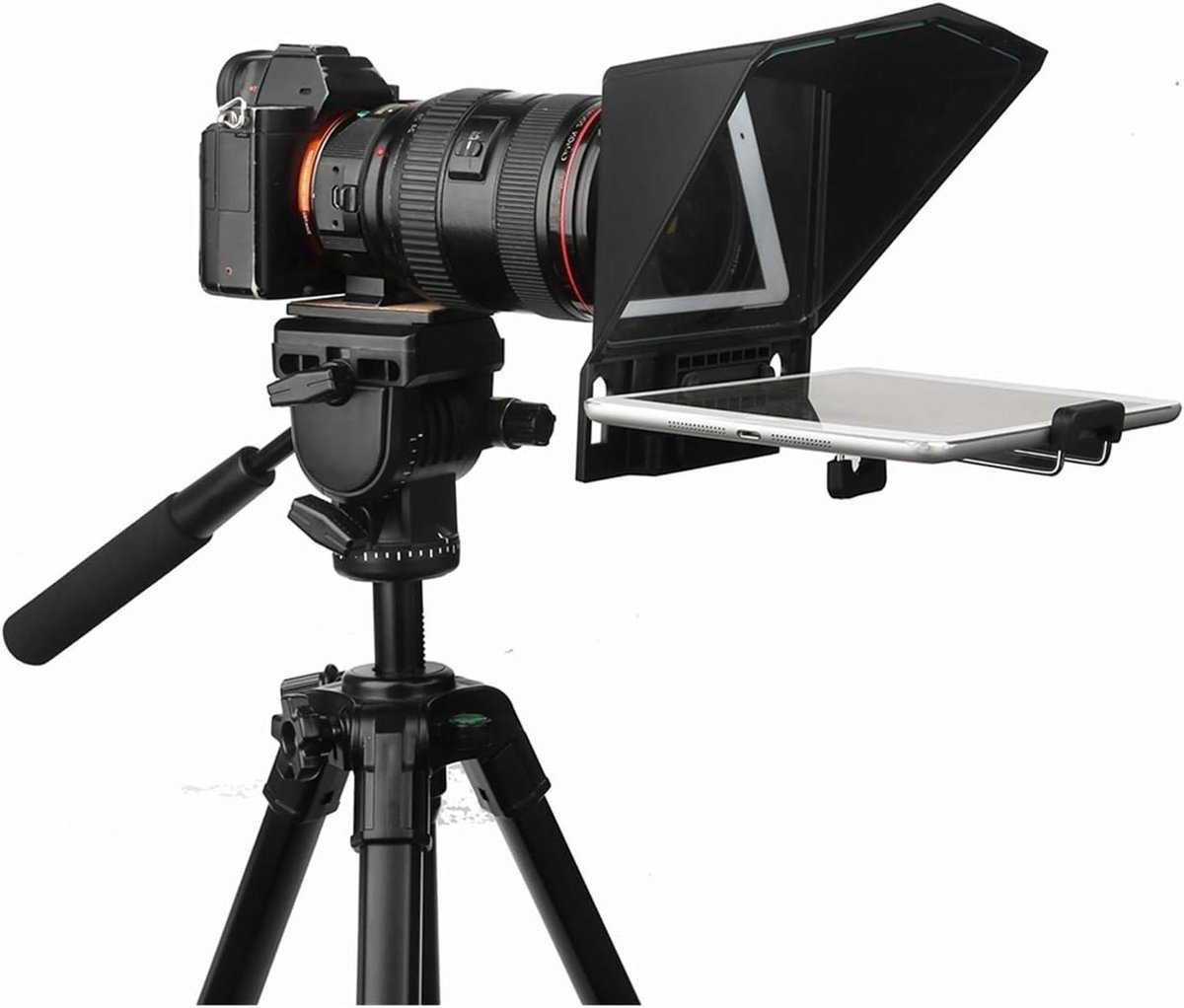 Teleprompter - Tekstscherm - Video opnames - Voor smartphone - Universeel - Zwart