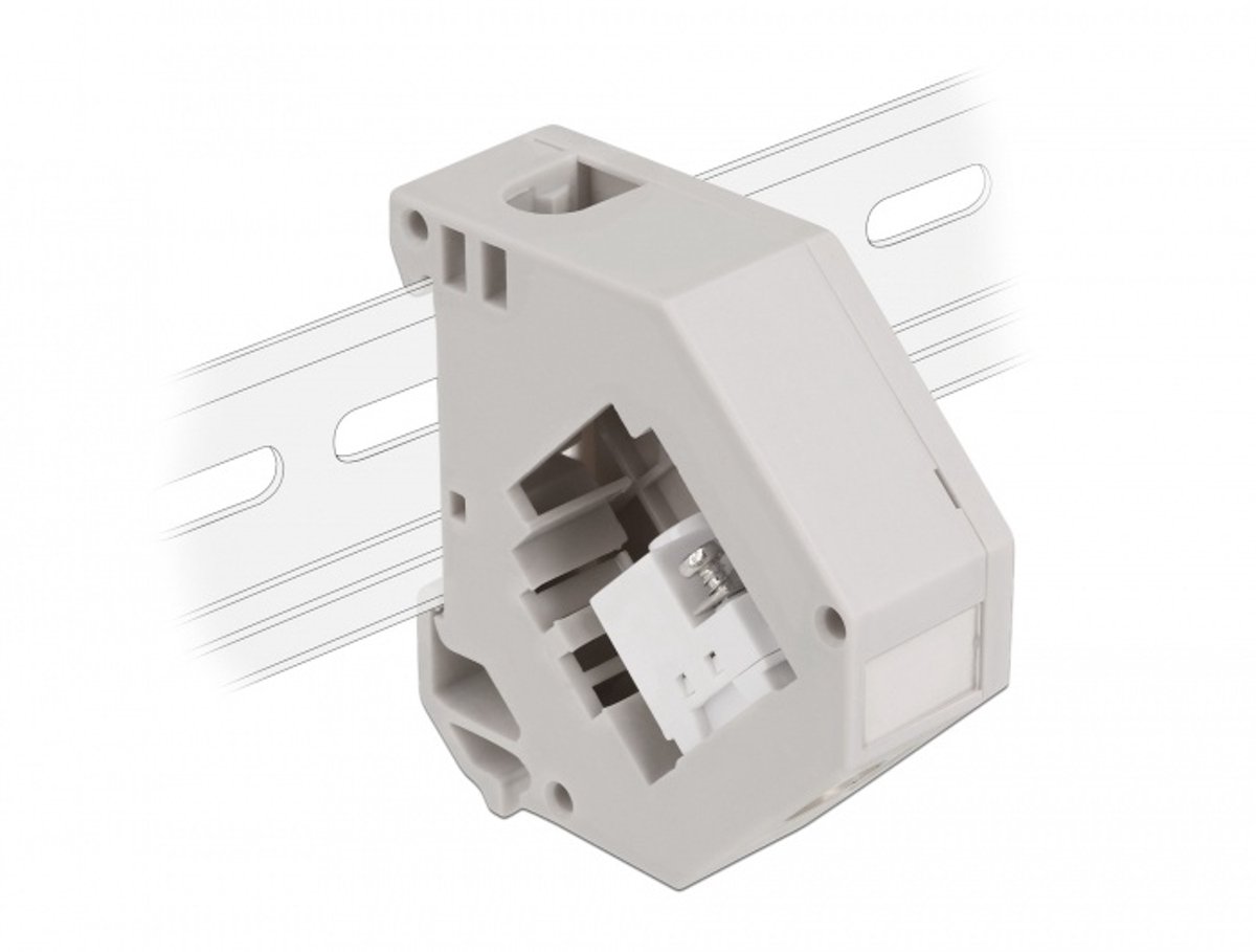 DIN Rail -adapter met Keystone IEC -vrouw naar terminalblok