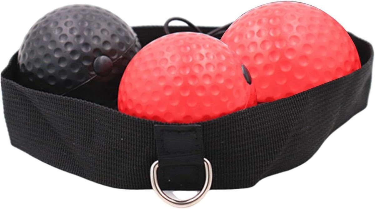 Boksreflexbal Set - Trainingsbal Hoofdband - Handoog Coördinatie - Drie Moeilijkheidsgraden - Verstelbaar - Meerkleurig