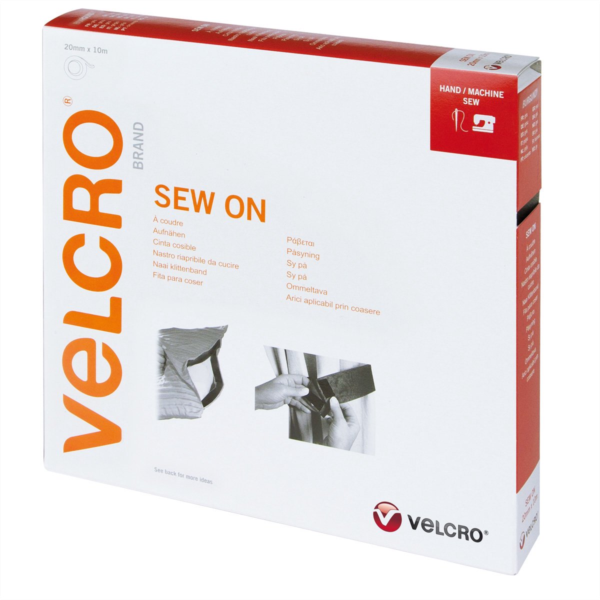 VELCRO® klittenband met haken en lussen om te naaien 20 mm x 10 m bordeaux rood